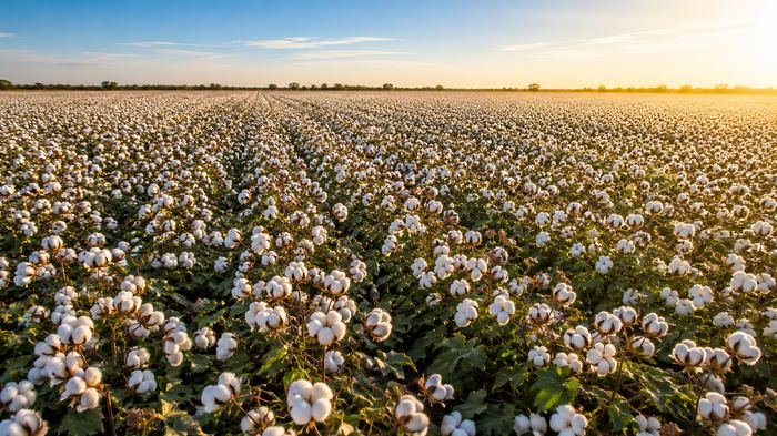 Cotton ready for harvest in the field